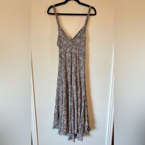 Olivia + James Floral Maxi Dress in Lilac/ Grey